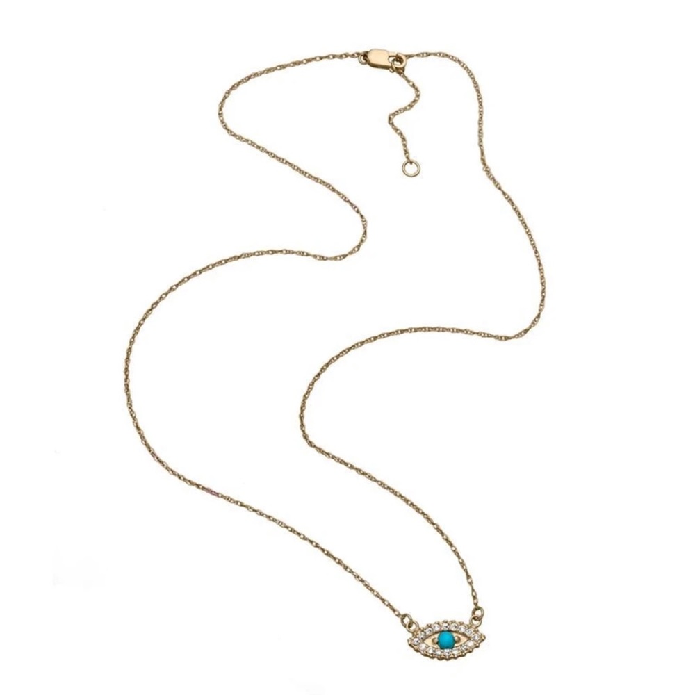 Jennifer Zeuner Tallulah/Evil Eye 14K Necklace